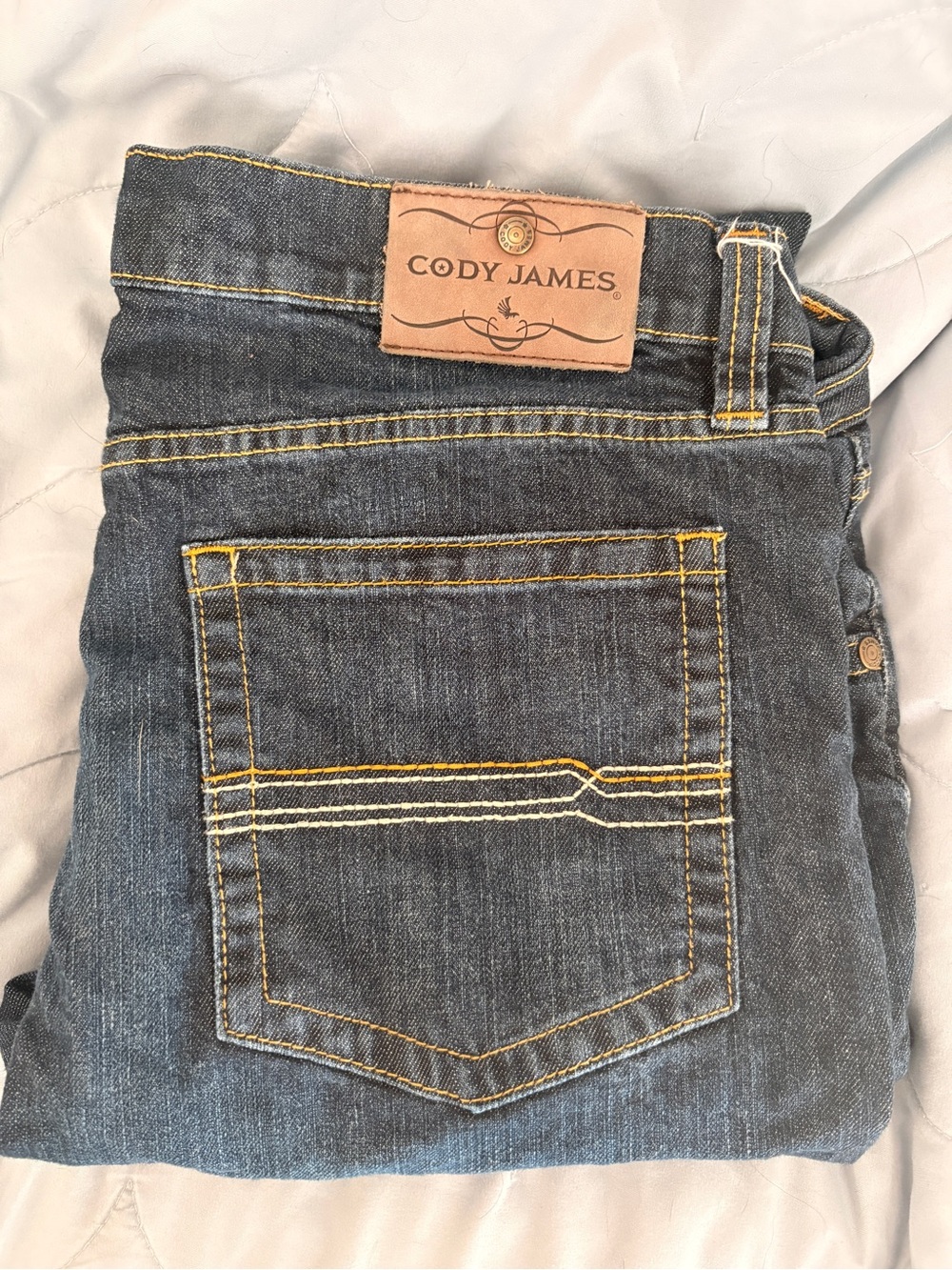 Cody James Men's Dark Blue Jeans - Classic Pocket Styling